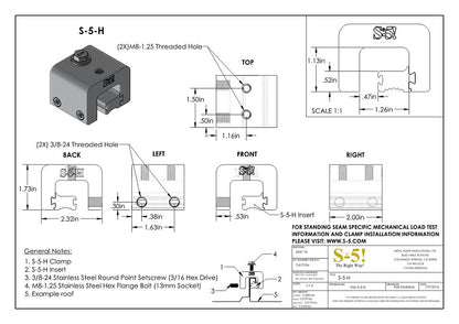 S-5-H Seam Clamp