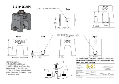 S-5-R465 Mini Seam Clamp