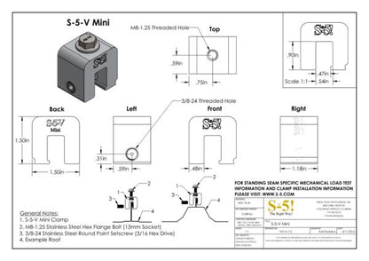 S-5-V Mini Seam Clamp