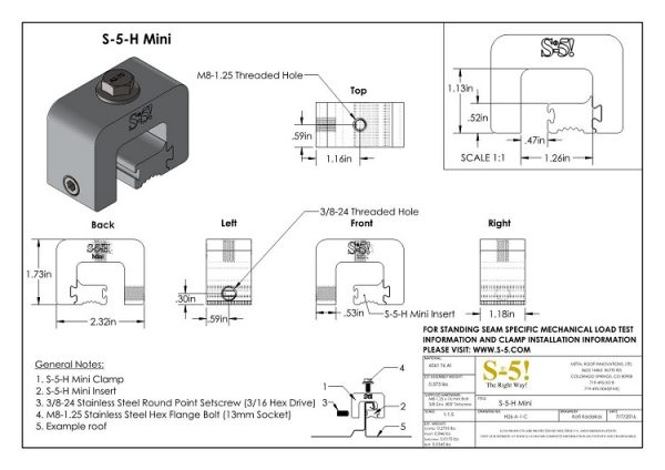 S-5-H mini pdf CAD Drawing