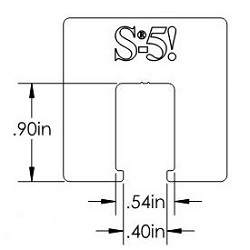 S-5-H90 End View w/ Dimensions