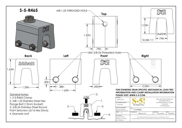 s-5-r465 clamp drawing